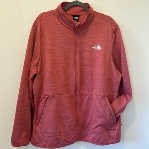 The North Face plus size fitness jacket. Salmon pink.